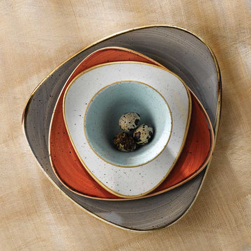 Spiced Orange Triangle Plate 24.5cm